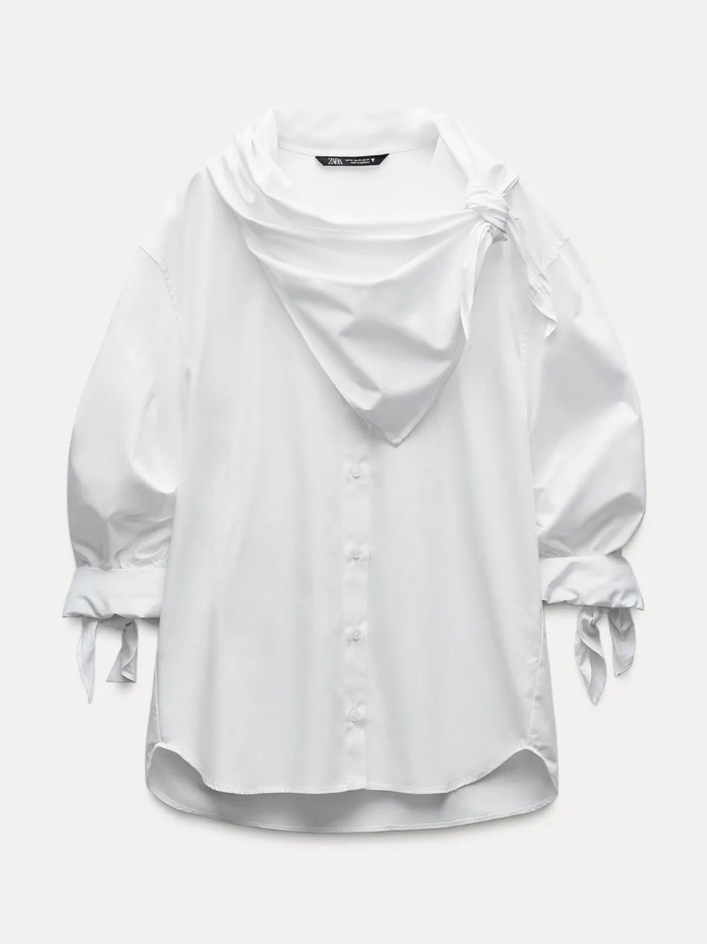 Zara Scarf Collar Shirt